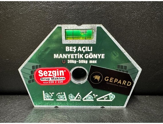 GEPARD BEŞ AÇILI MANYETİK GÖNYE 30-50 KG YARDIMCI ÇIRAK